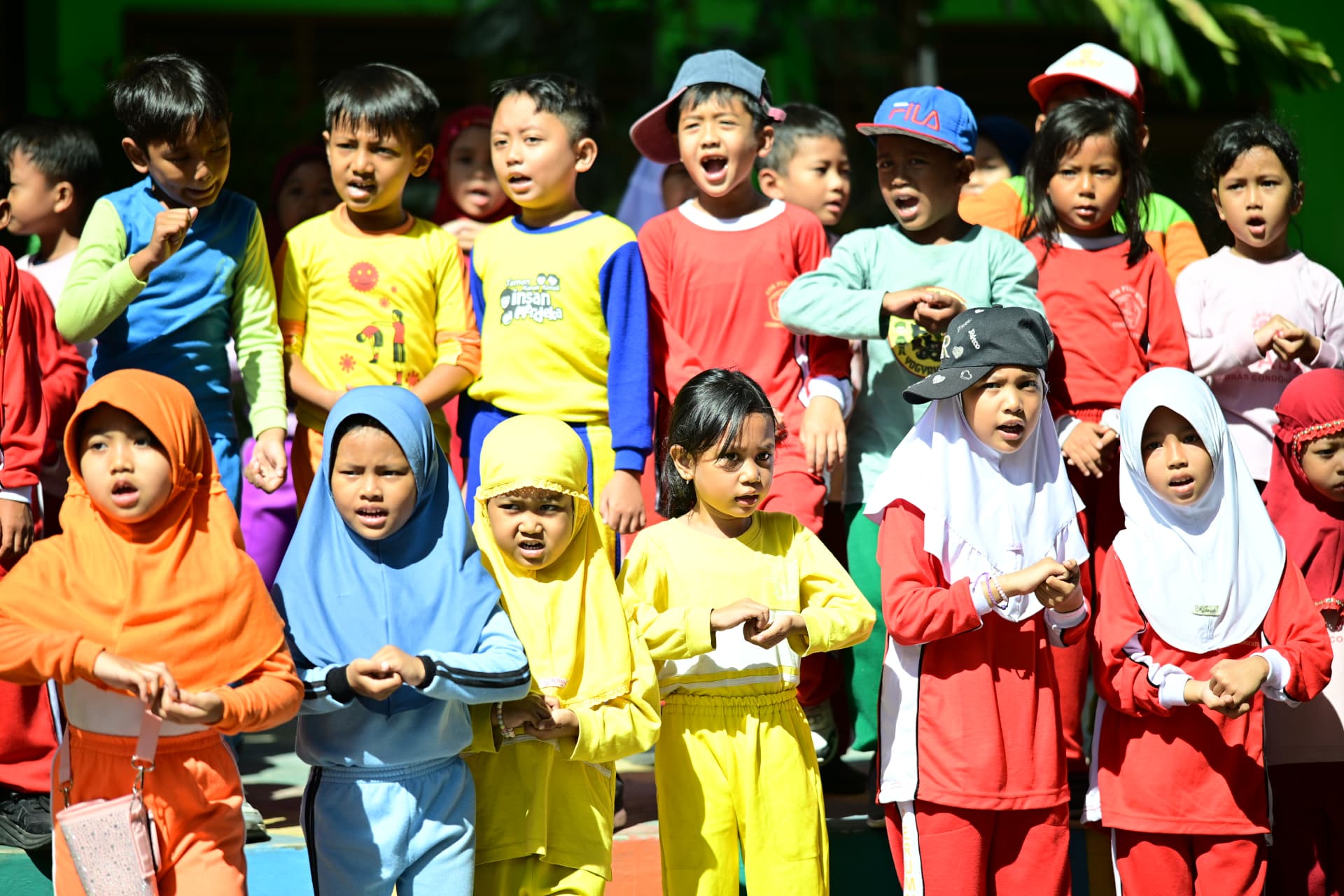 Peserta didik SD Negeri Perumnas Condongcatur menampilkan karya dan projek